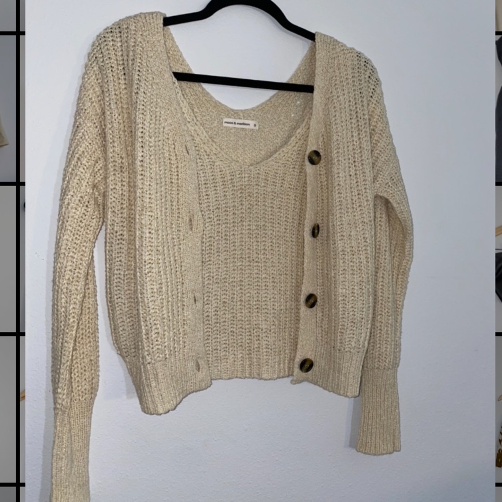 Tank and cardigan set